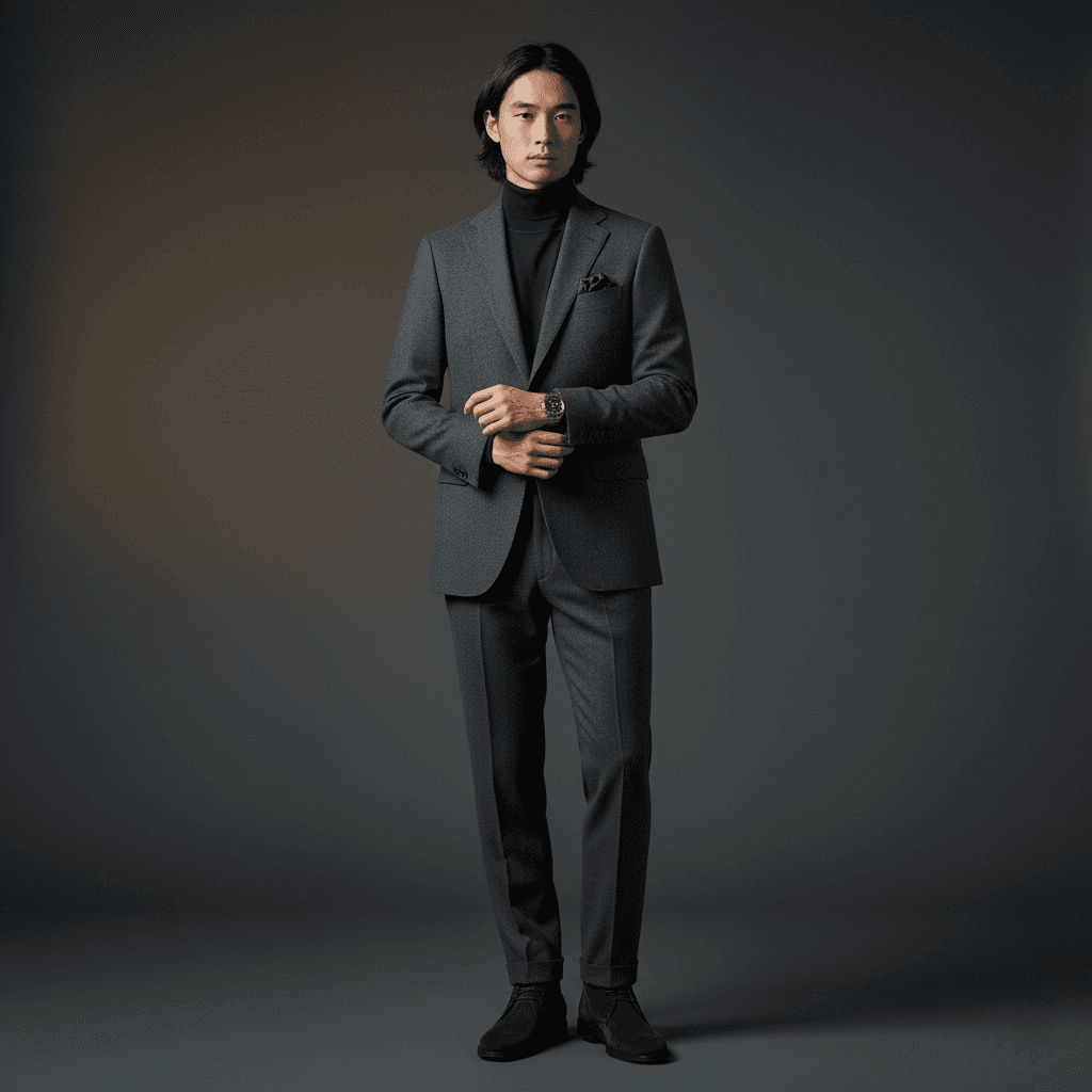 チャコールグレー single