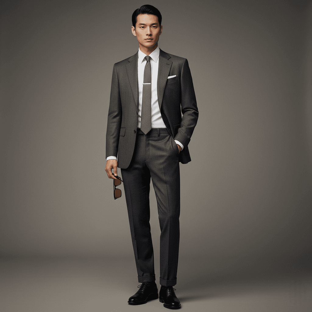 チャコールグレー single