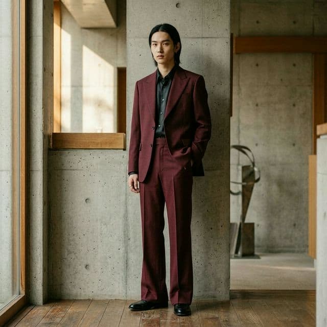 ワインレッド single