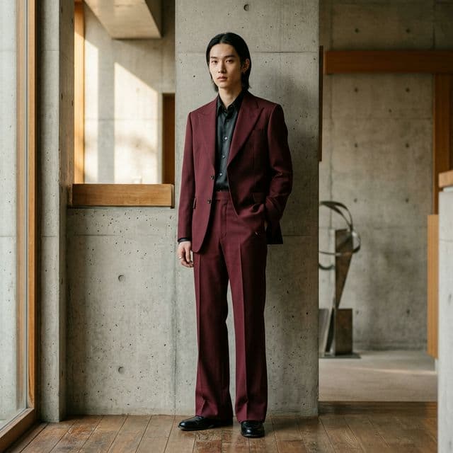 ワインレッド single